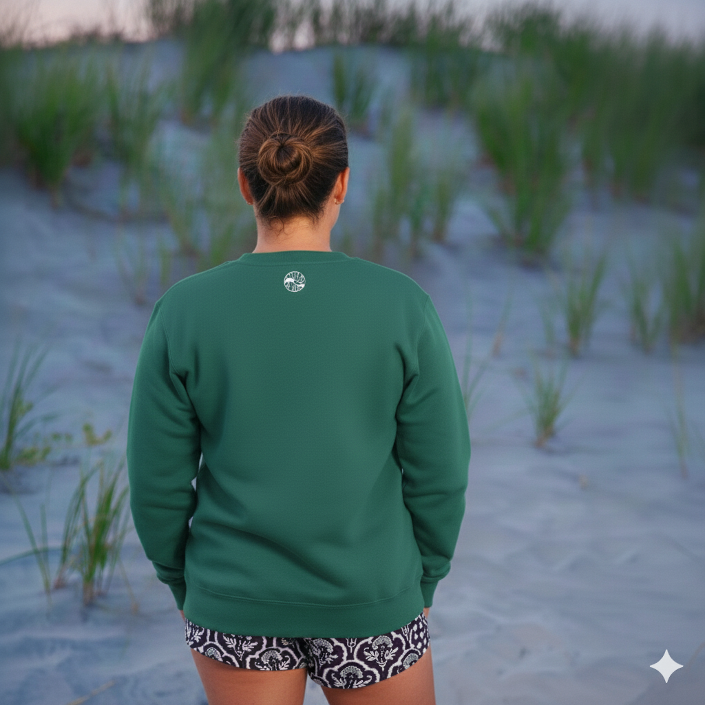 SALTY Unisex organic sweatshirt: Go Birds Green