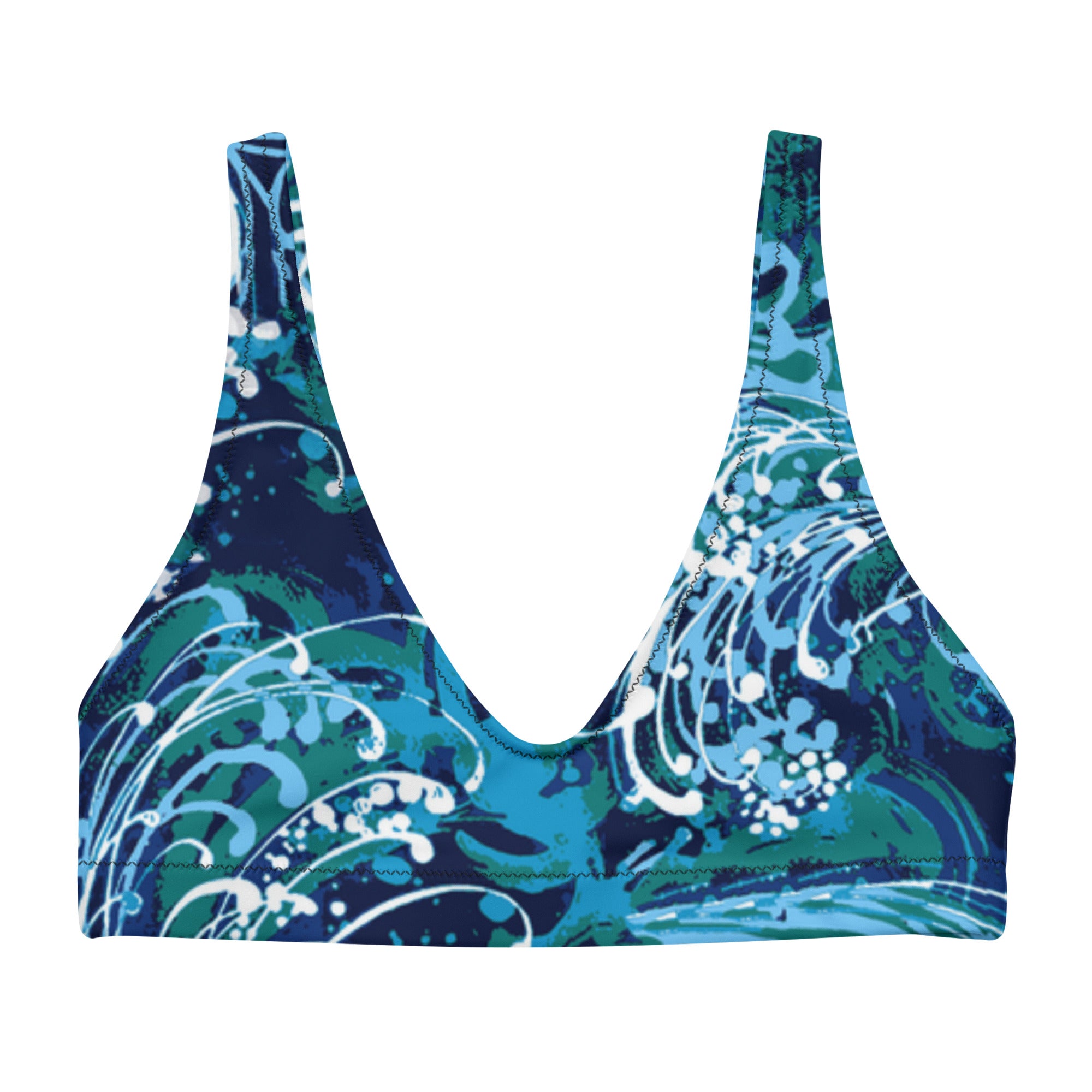 Niki Roxx Big Wave Printed Bikini Top
