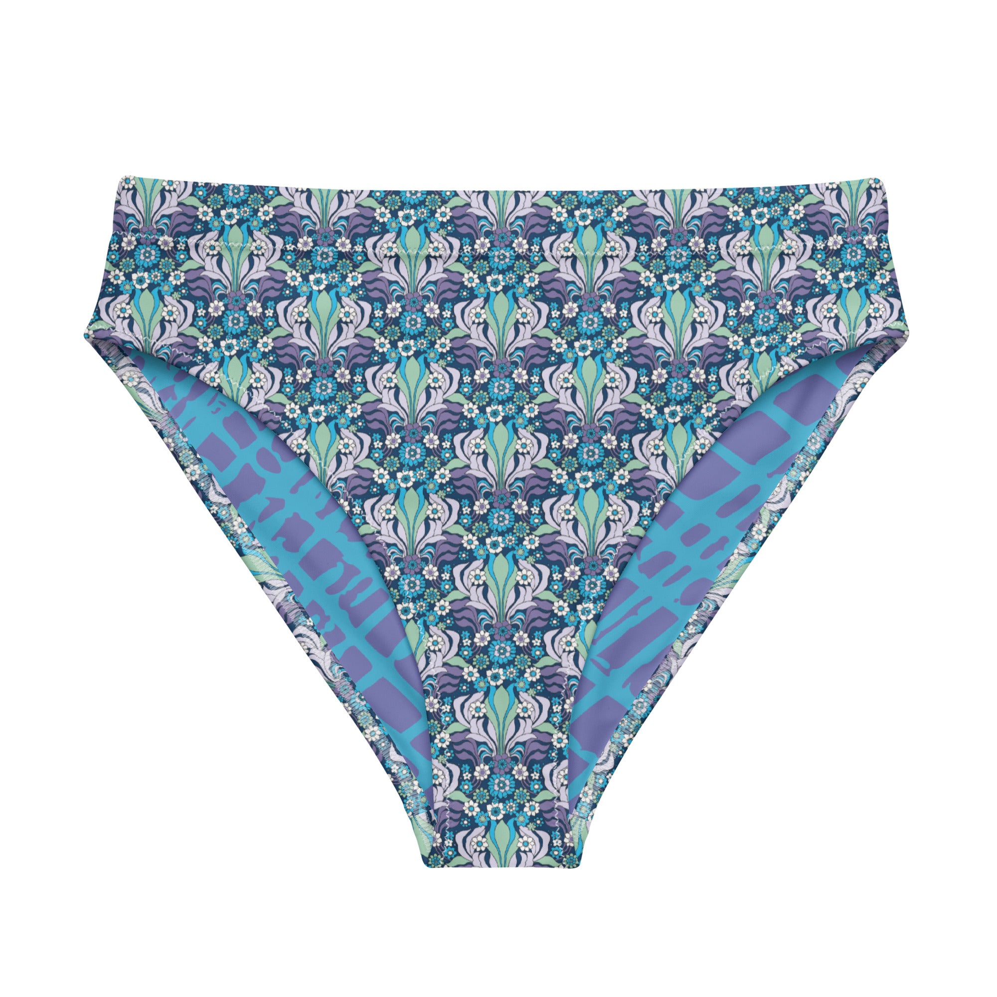 Niki Roxx Blue Mrs Roper Printed Bikini Bottom