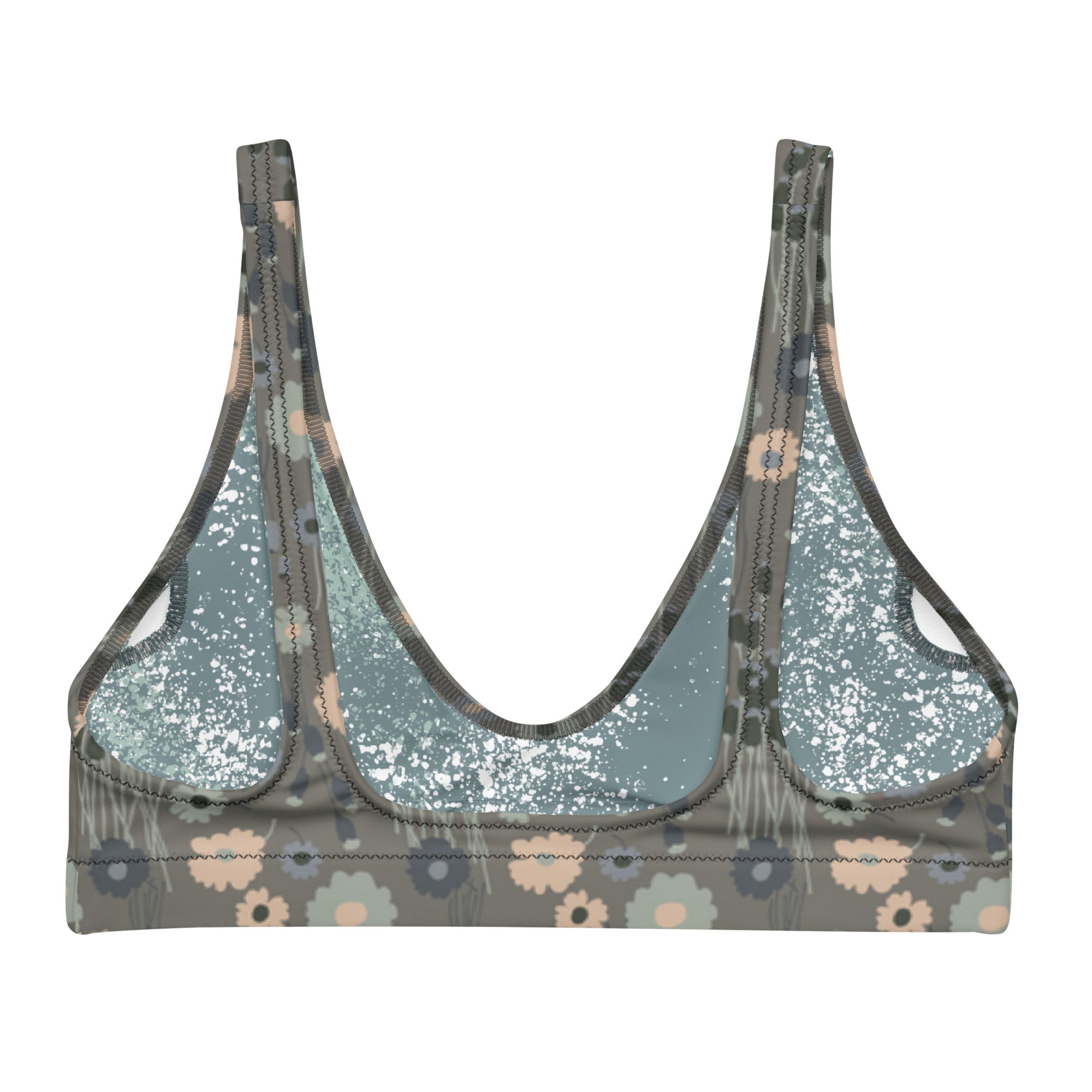 Niki Roxx FLOWER FIELD Printed Bikini Top