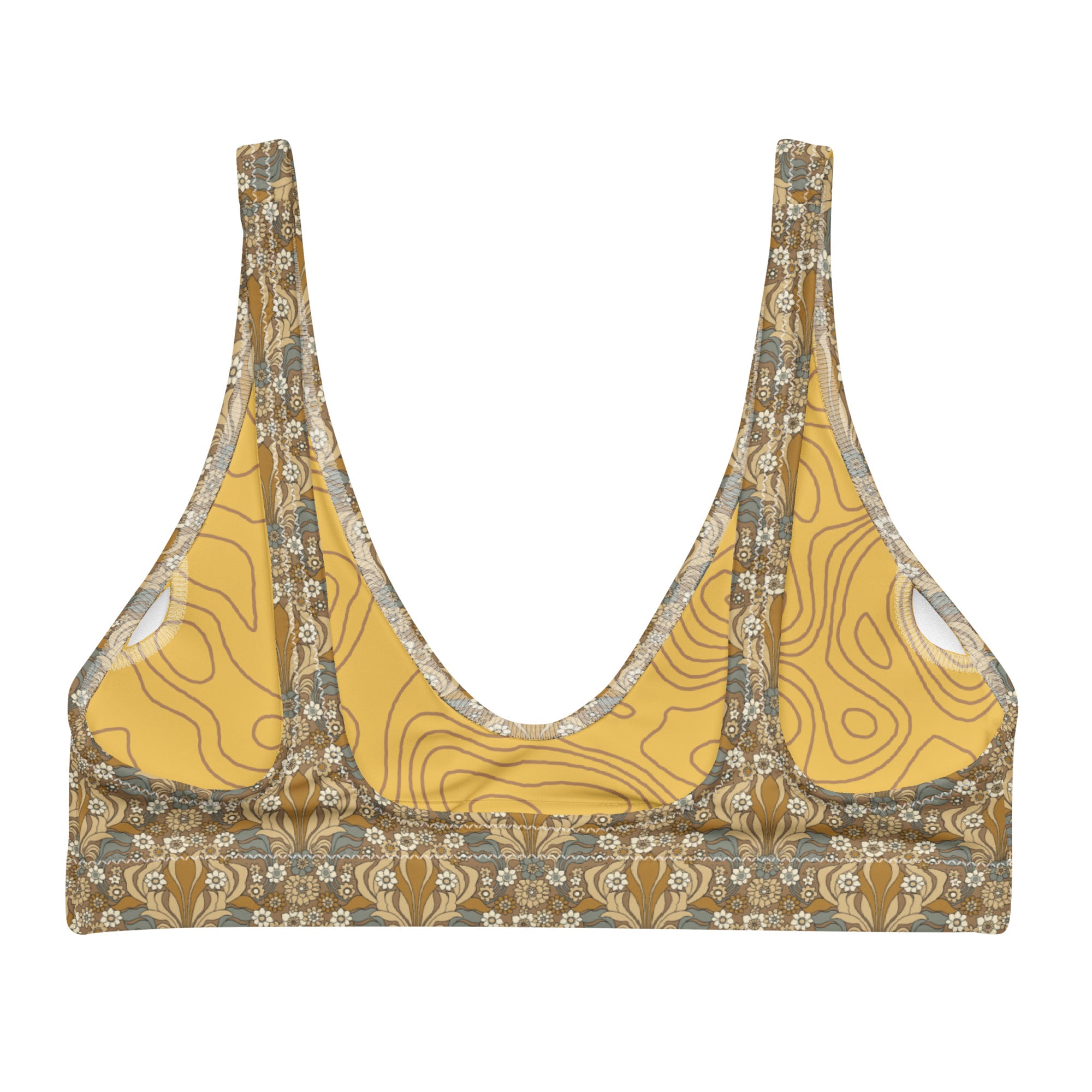 Niki Roxx Golden Mrs Roper Printed Bikini Top
