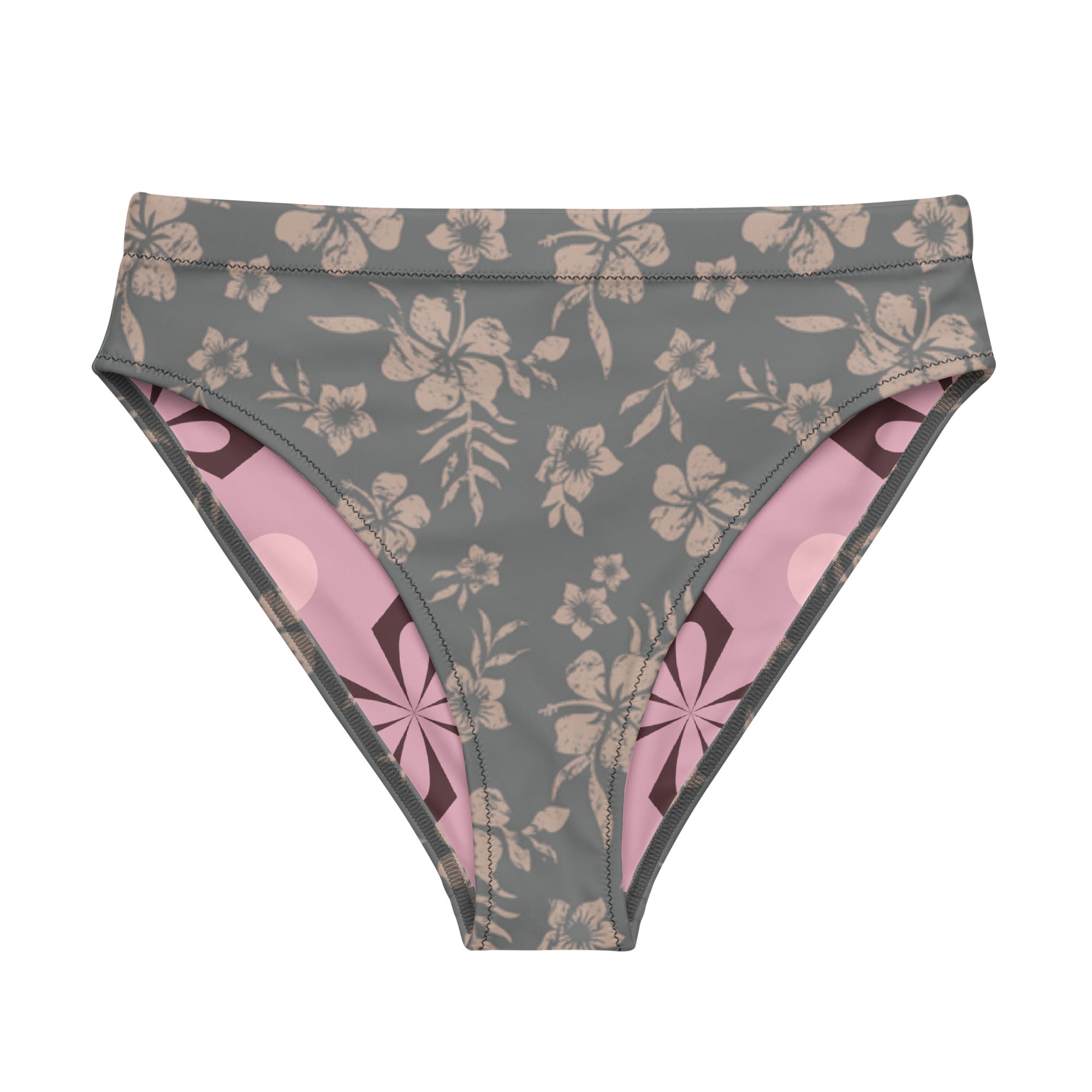 Niki Roxx Grey Kailani Printed Bikini Bottom