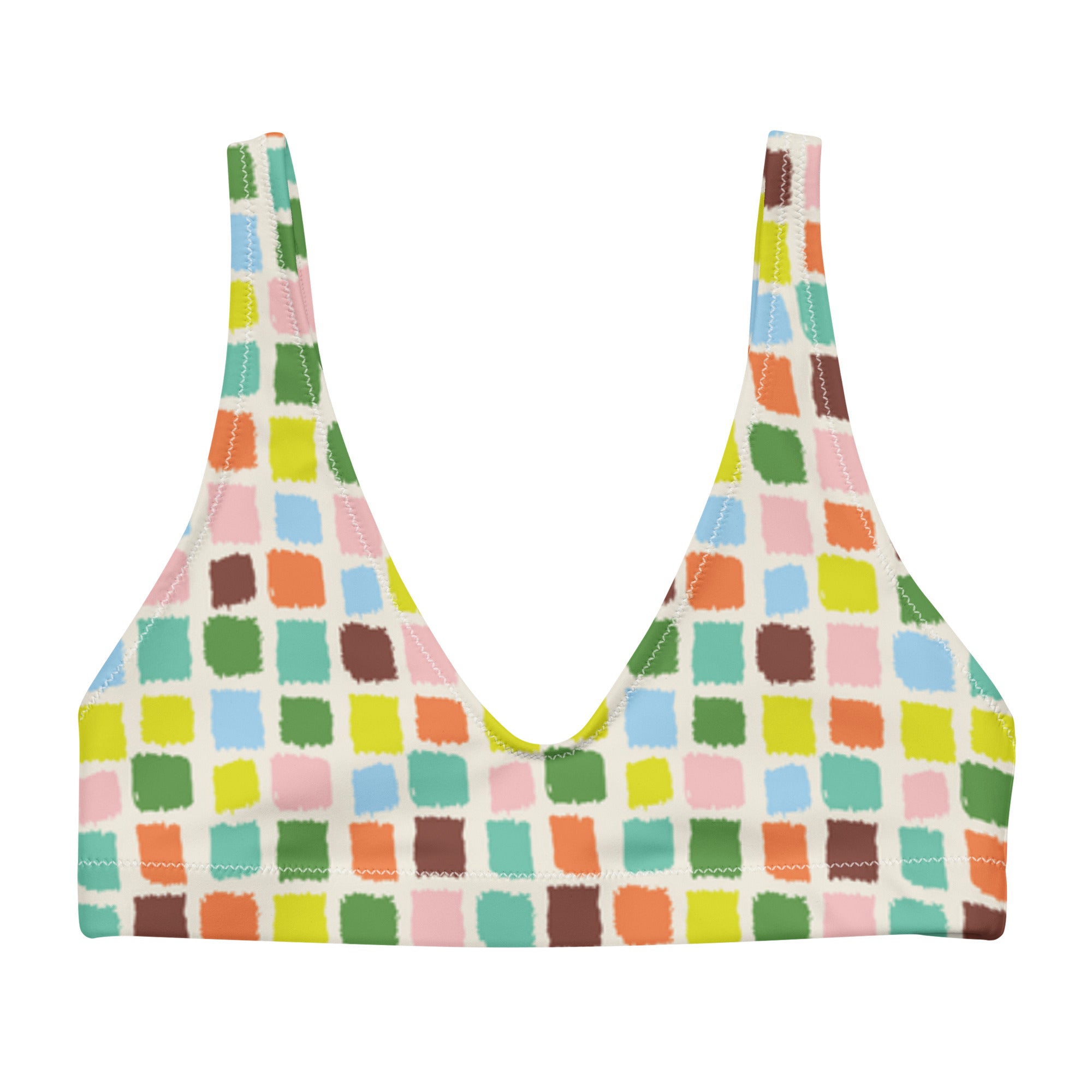 Niki Roxx Pixel Party Printed Bikini Top