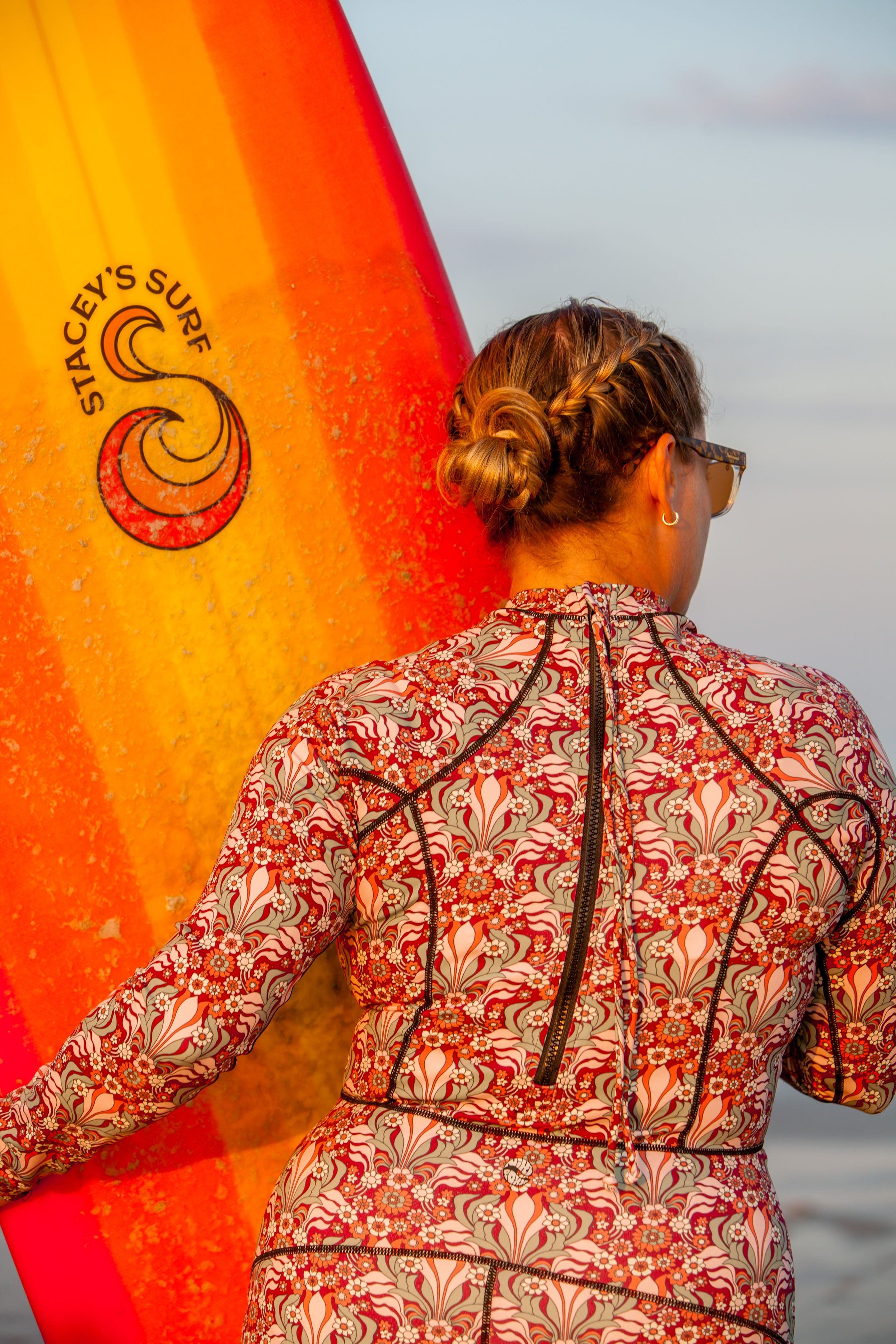 Niki Roxx Red Mrs Roper Margate Surf Shortie 