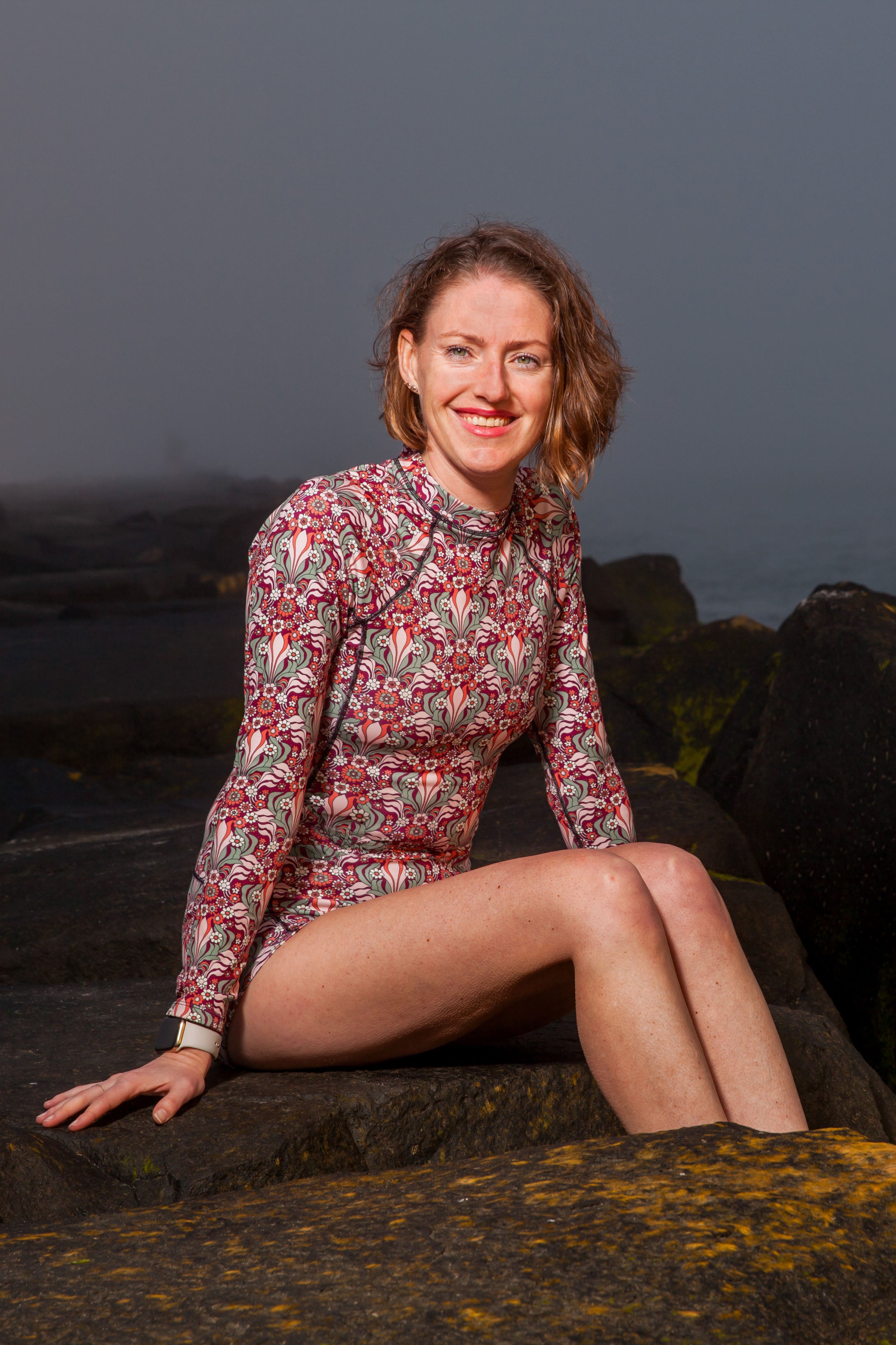 Niki Roxx Red Mrs Roper Margate Surf Shortie 