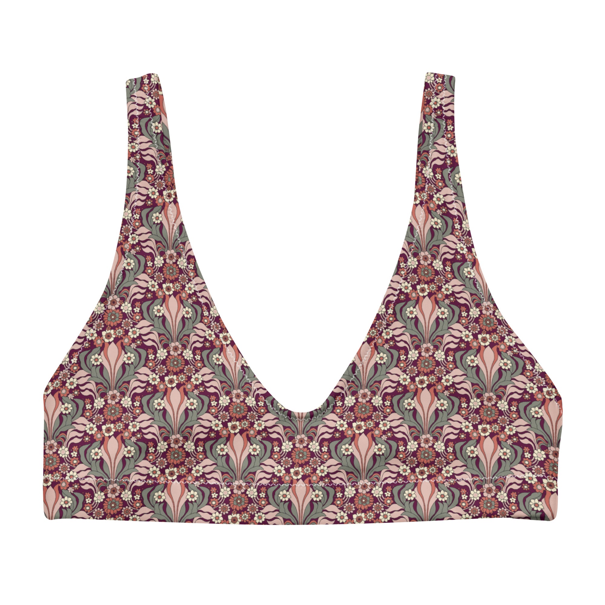 Niki Roxx Red Mrs Roper Printed Bikini Top