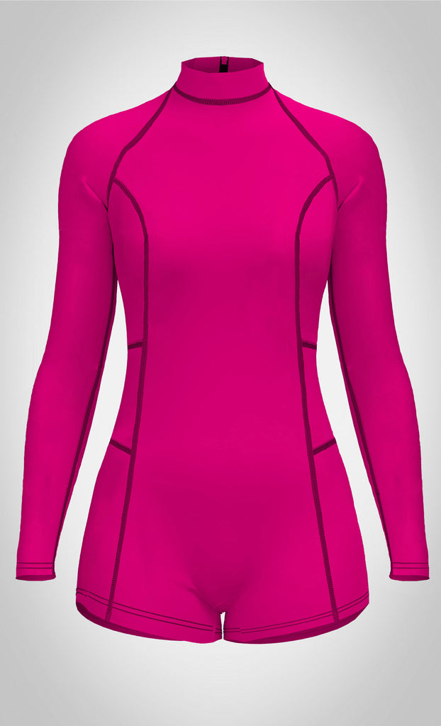 Margate Shortie Summer Wetsuit In Pink Without Model