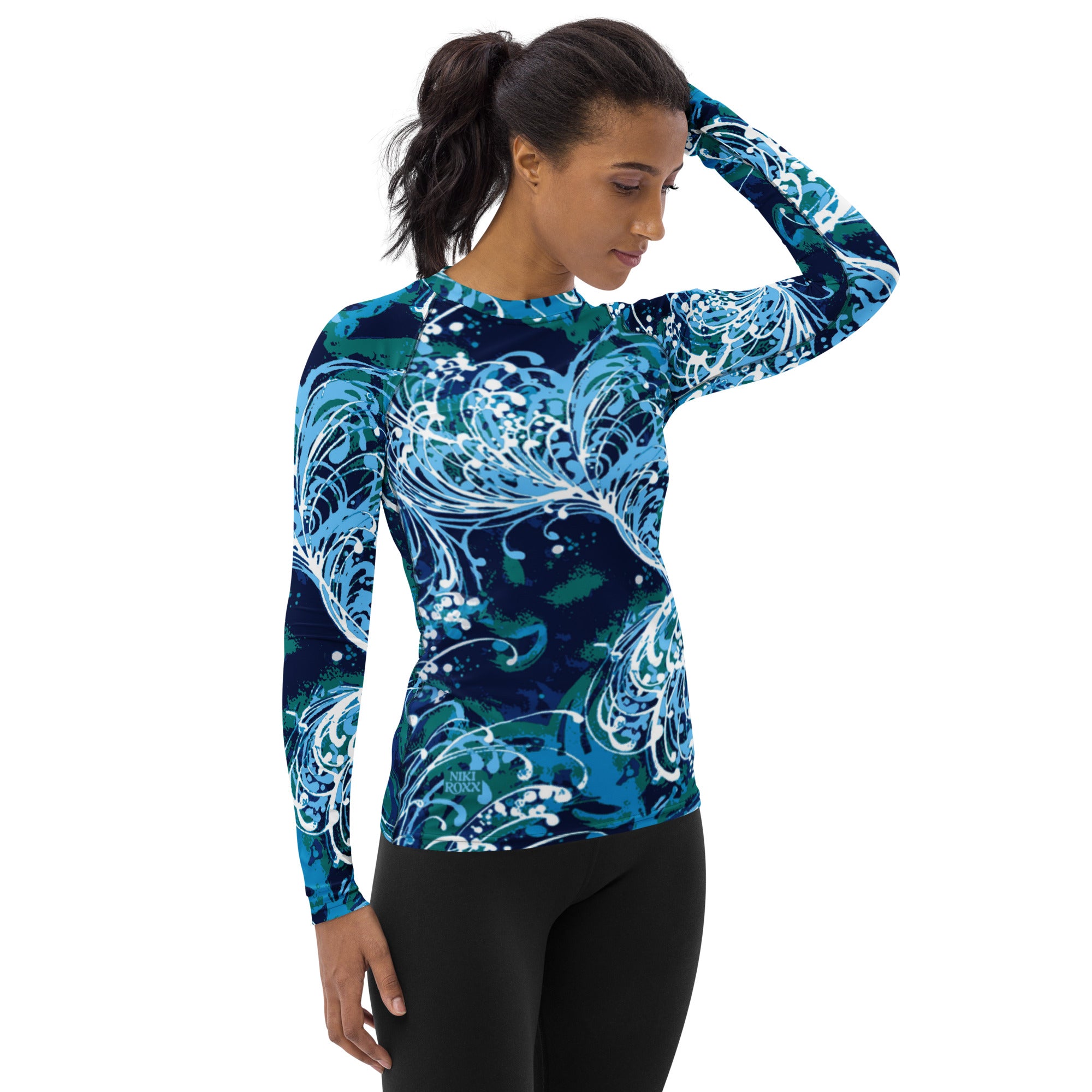 Rash★ Carla Long Sleeve Rash Guard: BIG WAVE Women's Rash Guard+